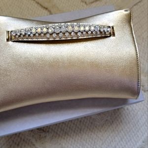Jimmy Choo gold clutch